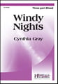 Windy Nights Three-Part Mixed choral sheet music cover